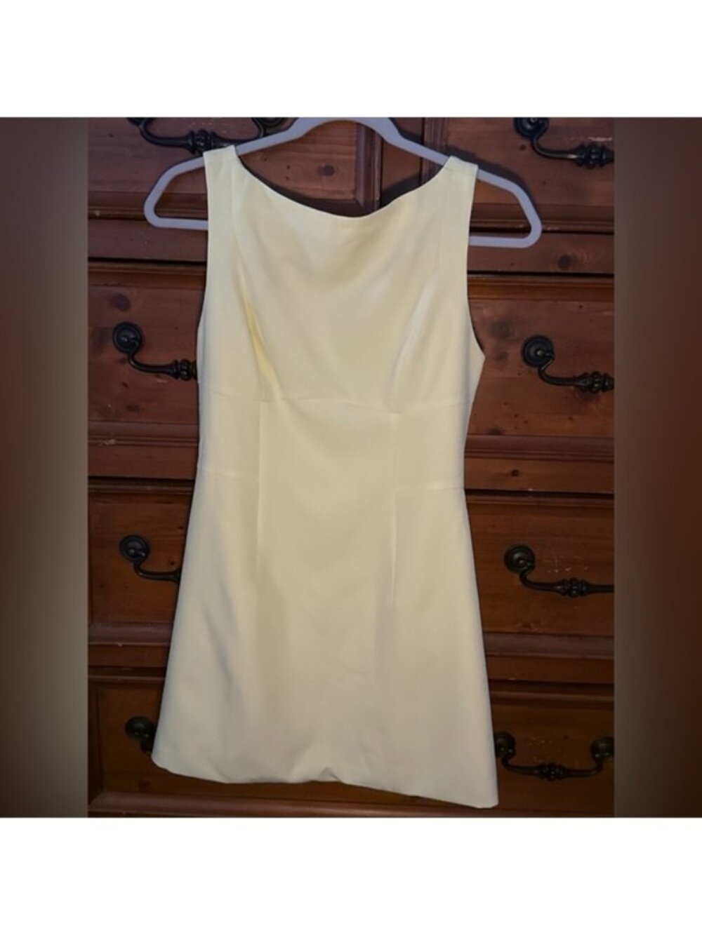 Cream Sleeveless Sheath Mini Dress